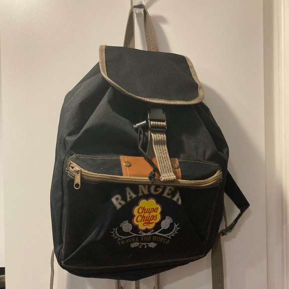 Chupa Chups Vintage Backpack Black Never Used - Picture 2 of 4